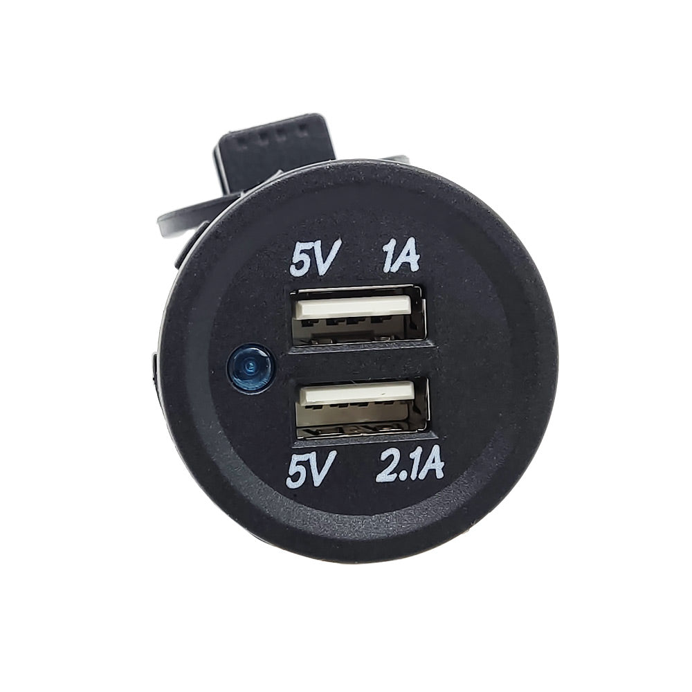 Su Geçirmez Kapaklı 12-24V Çift USB Tekne Araba Şarj Soketi 3.1A (2.1A + 1A)