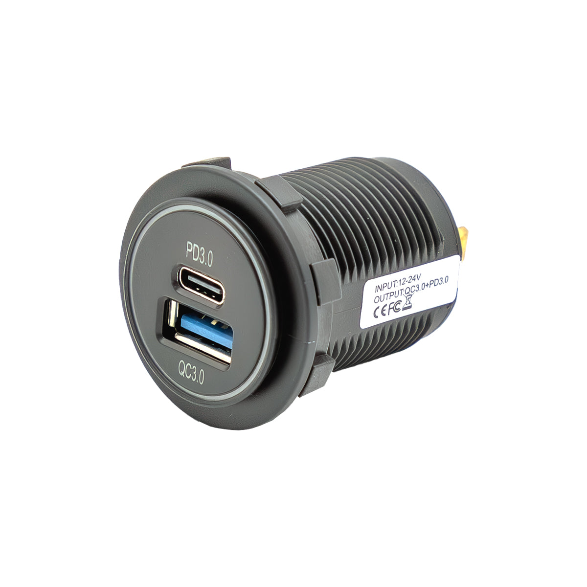 Su Geçirmez Kapaklı 12-24V QC3.0 + PD3.0 Tekne Karavan Şarj Soketi