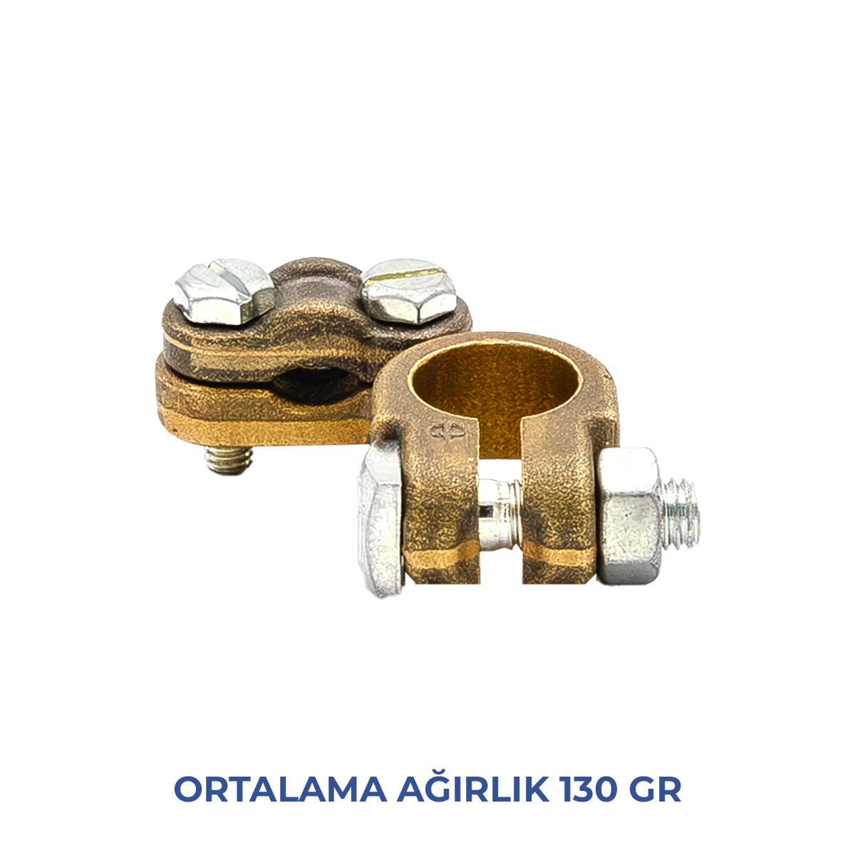 Akü Kutup Başı - Döküm Pirinç (+ / -) 2'li Paket