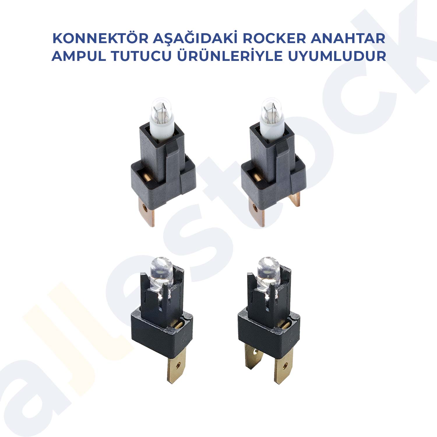 Ampul Konnektörü Rocker Anahtar Switch Ampul Tutucu Uyumludur 0246057-4, E402114, 07076274, D45060015 HELLA 8JA 715 600-001 - 8JA715600001