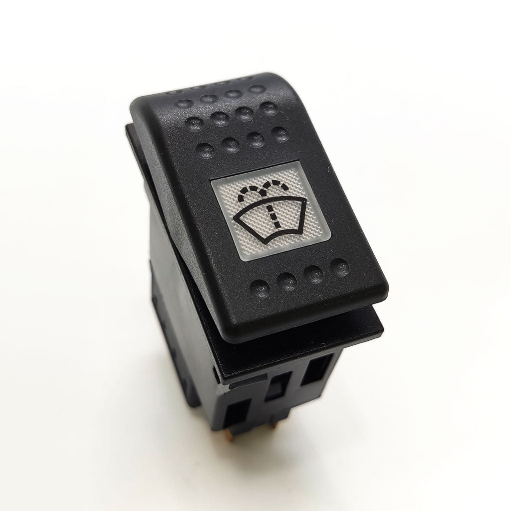 NEW HOLLAND Traktör Universal Cam Yıkama Anahtar Düğme Rocker Switch 2 Pin (Off-M.On) Ampullü 12V