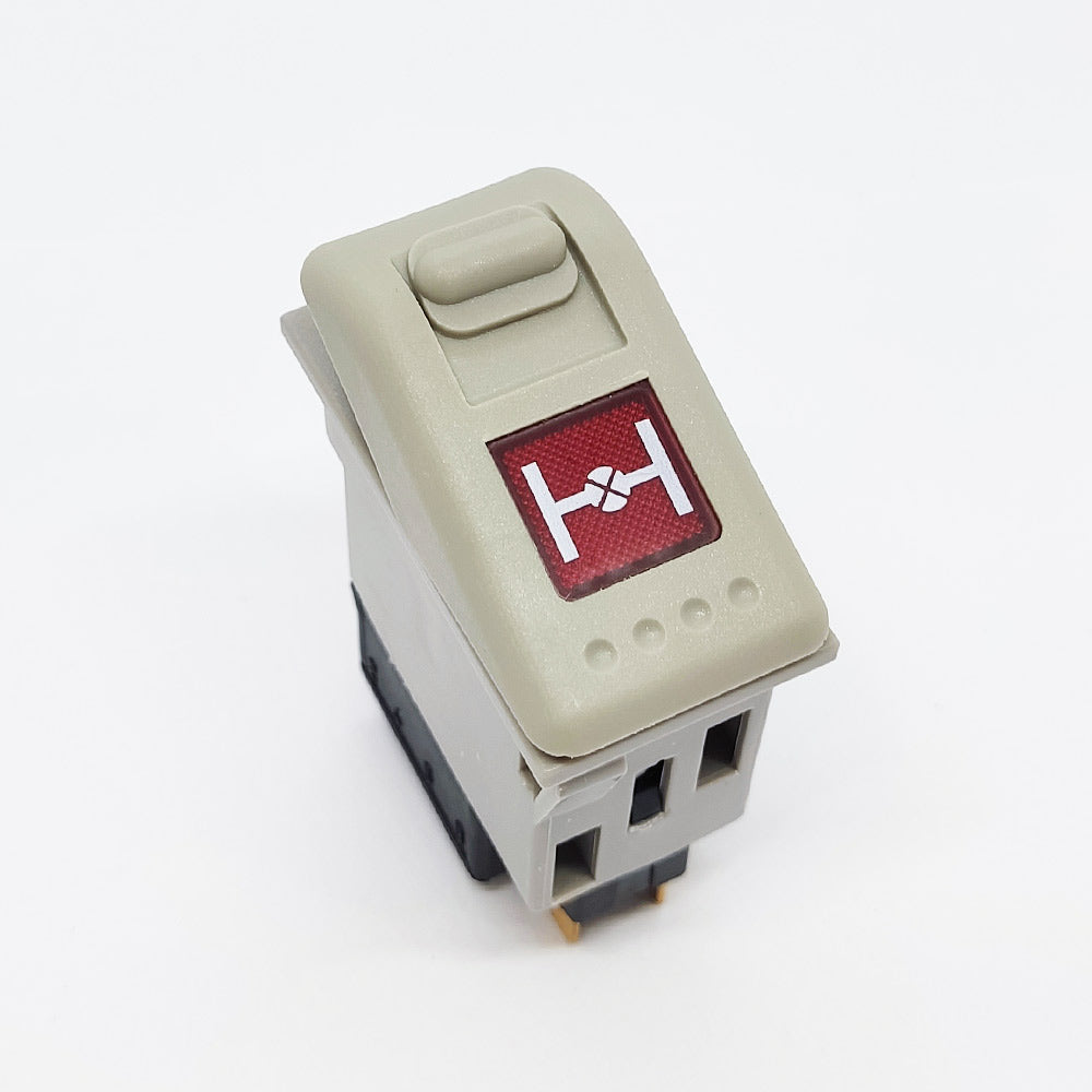 BMC Profesyonel Gri Diferansiyel Kilitleme Anahtar Düğme Rocker Switch 2 Pin (Off-Lock On) Ampullü 24V