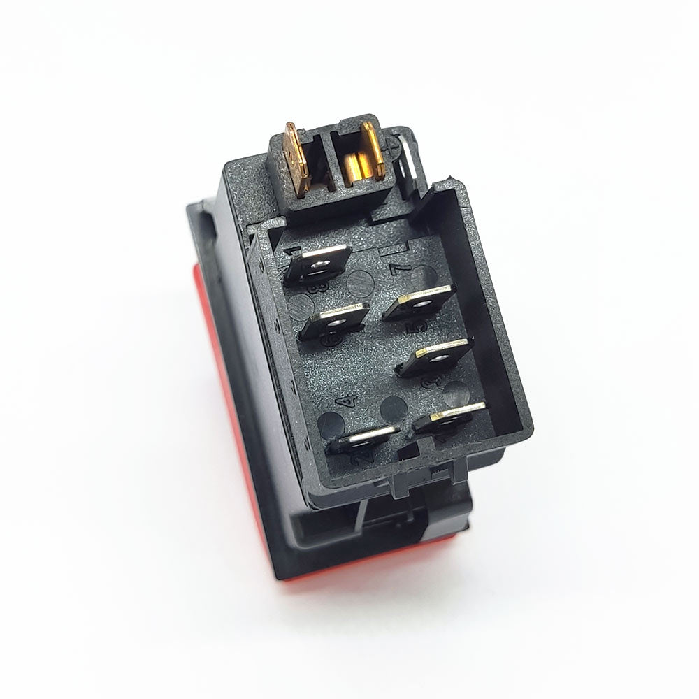 BMC Profesyonel Sinyal Flaşör Anahtar Düğme Rocker Switch 6 Pin Ampullü 24V