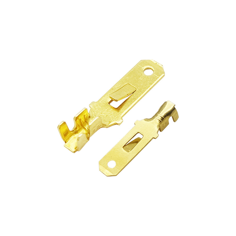 4.8mm Kablo Ucu Tırnaklı Kısa Erkek Terminal Sarı Kablo Pabuç (Paket İçeriği 500 Adettir)